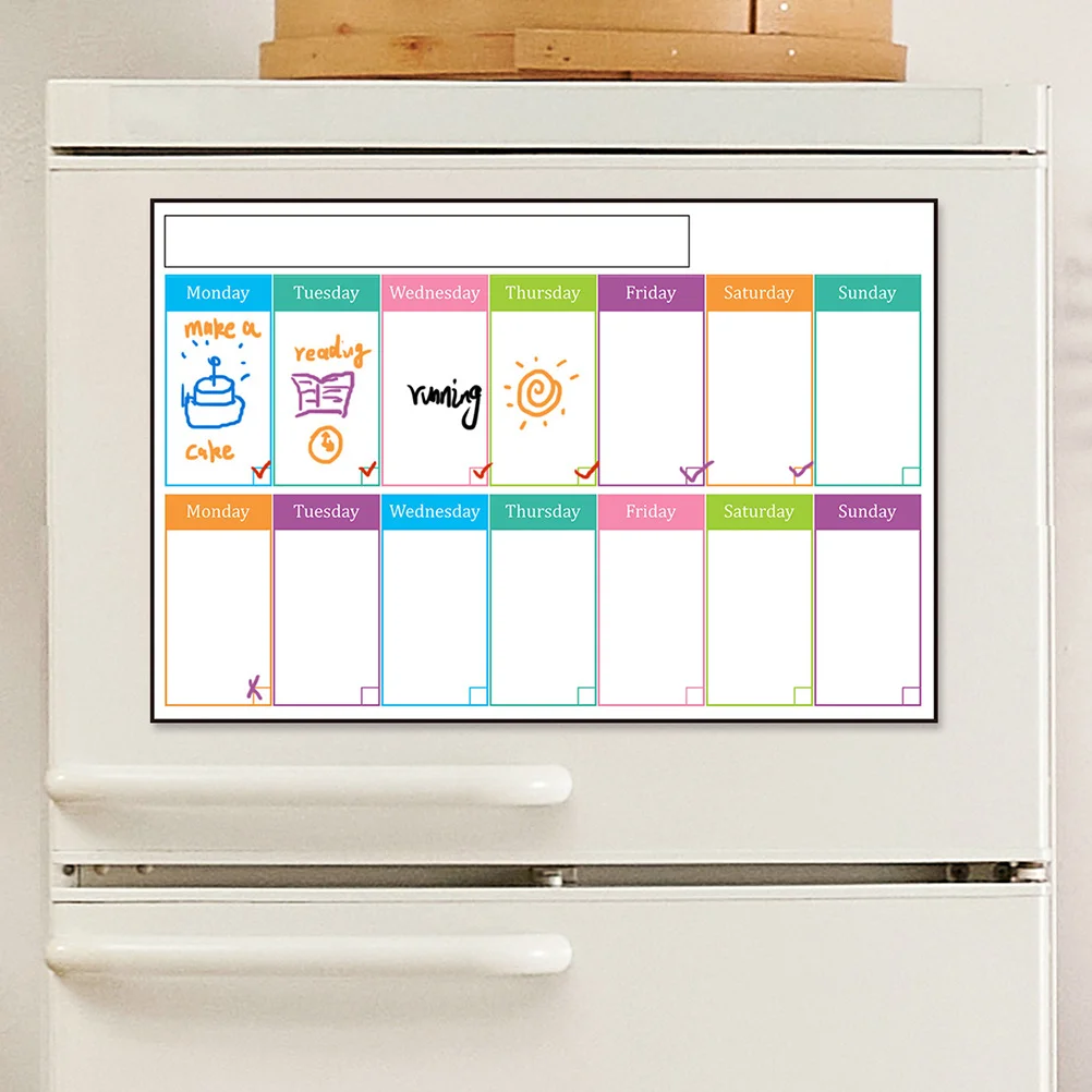 

Whiteboard Sticker For Wall Fridge Weekly Calendar Dry Erase Adhesive Board Sheet Refrigerator Schedule Notepad Organizer