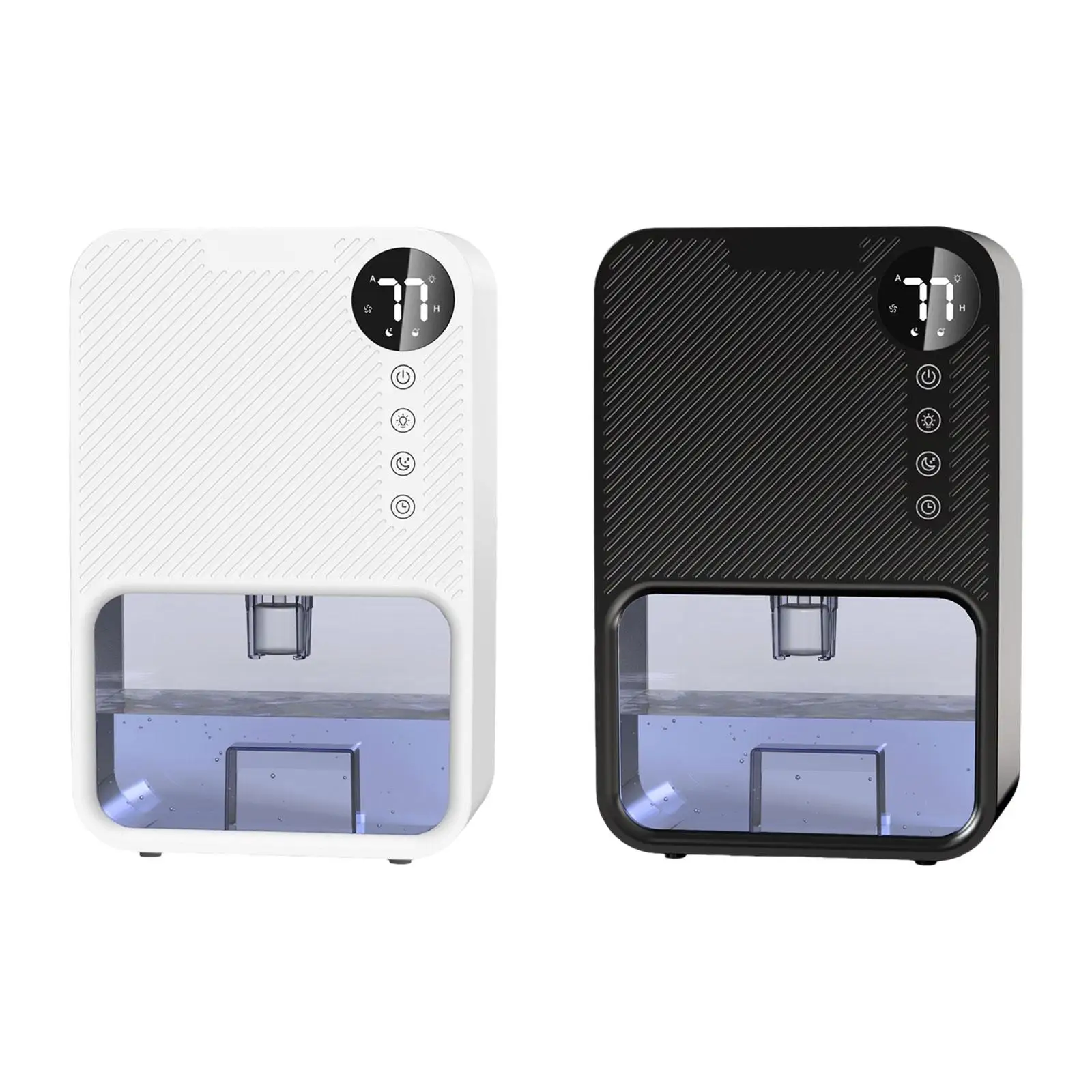 Deumidificatore domestico Serbatoio dell'acqua da 2,6-4 litri Trasparente Livello dell'acqua visibile di grande capacità per camper Bagno Camera da letto Cucina Seminterrato