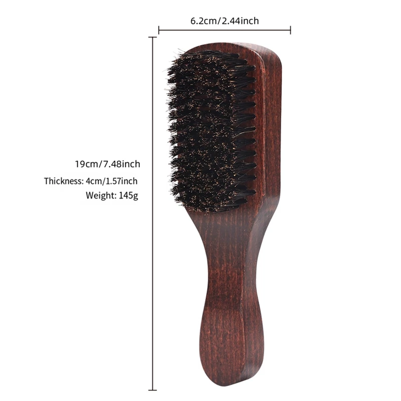 1Pcs Hair Funnel Wooden Shaving Brush The Face Baby Beard Brush, Durable Easy Install Brown