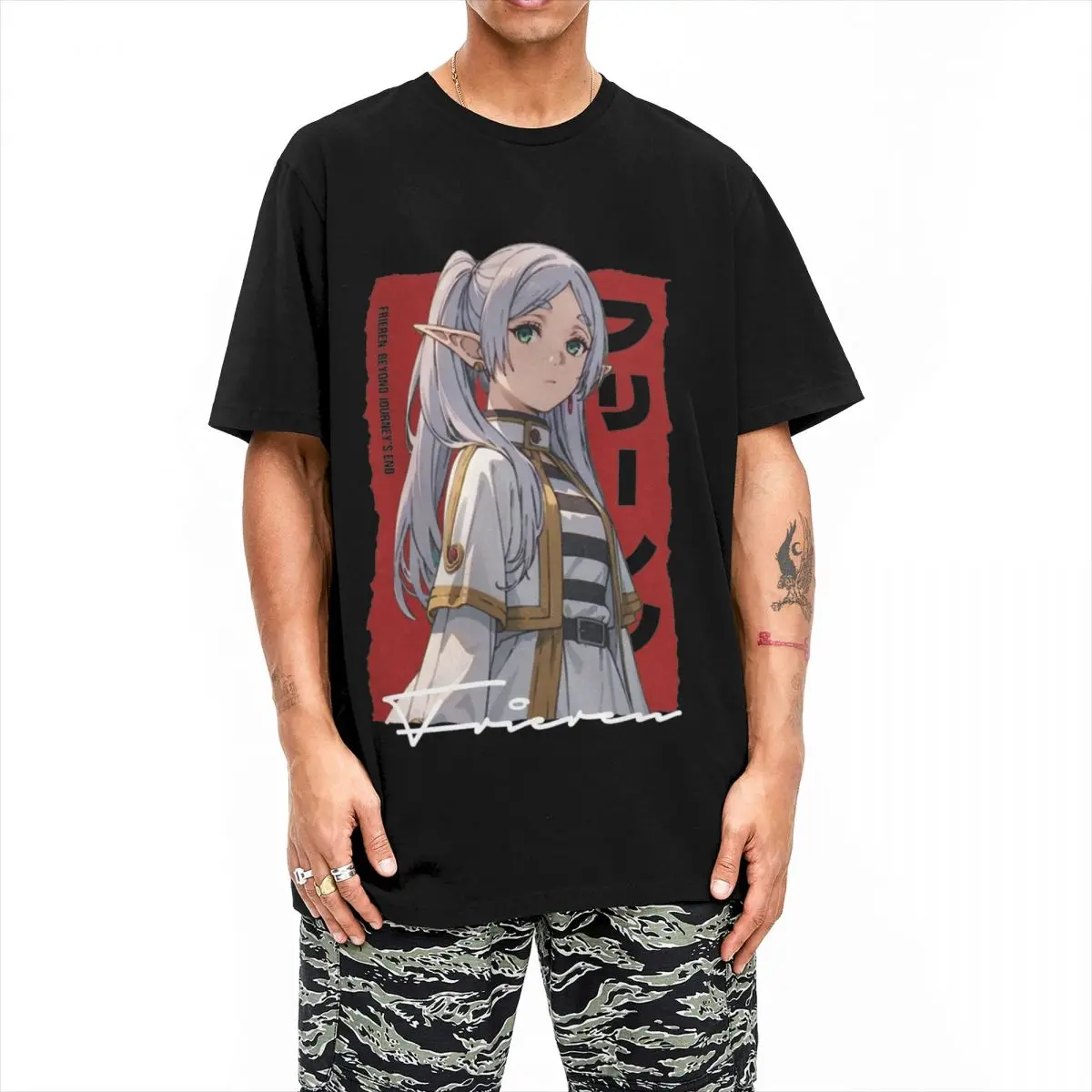 Couple T-Shirt Frieren T Shirts Leisure anime Beach Tee Shirt Streetwear Casual Cotton Tops Plus Size 6XL