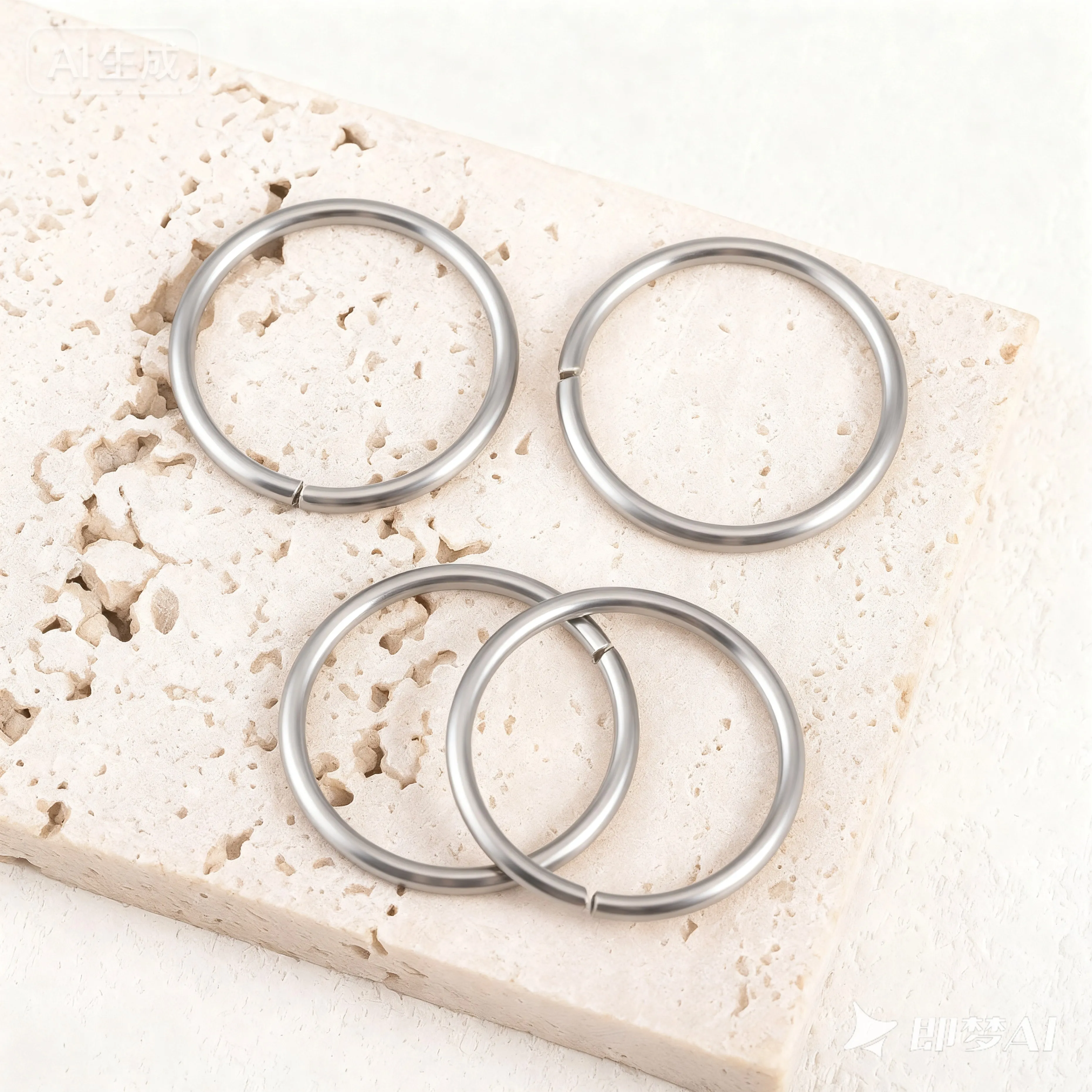

10pcs Never Fade Stainless Steel Large Open Jump Rings Width 16mm 18mm 20 mm Split Rings Connectors Hairband Jewelry Materials
