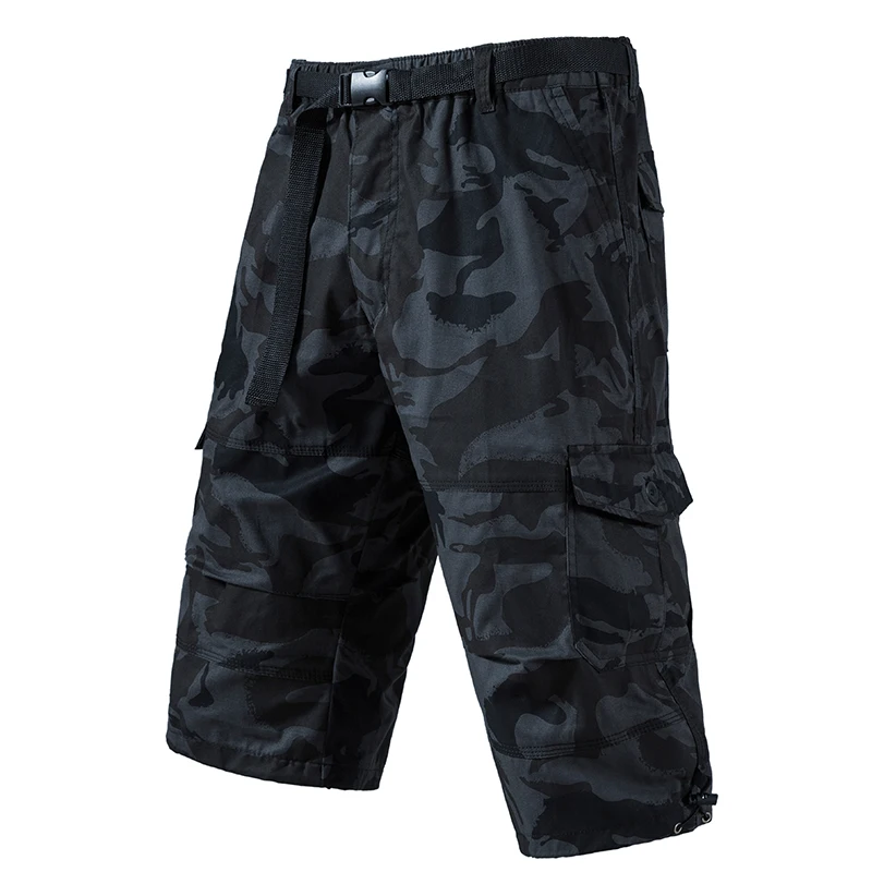 Men's Casual Outdoor Shorts Cotton Capri Shorts Summer Pockets Sports Jogger Hiking Fishing Below Knee Work Shorts