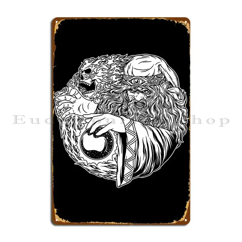 Wizard Casting Bnw Metal Plaque Poster Decoration Plaques Custom Garage Designer Tin Sign Poster