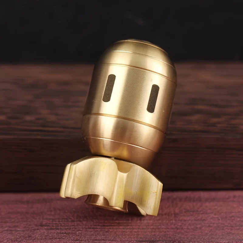 Mini Messing Rakete Skulptur Kupfer Entspannen Spielzeug Statue Exquisite Handwerk Ornament Home Dekoration Geschenk Rotierenden Bom*b Fidget Spinner