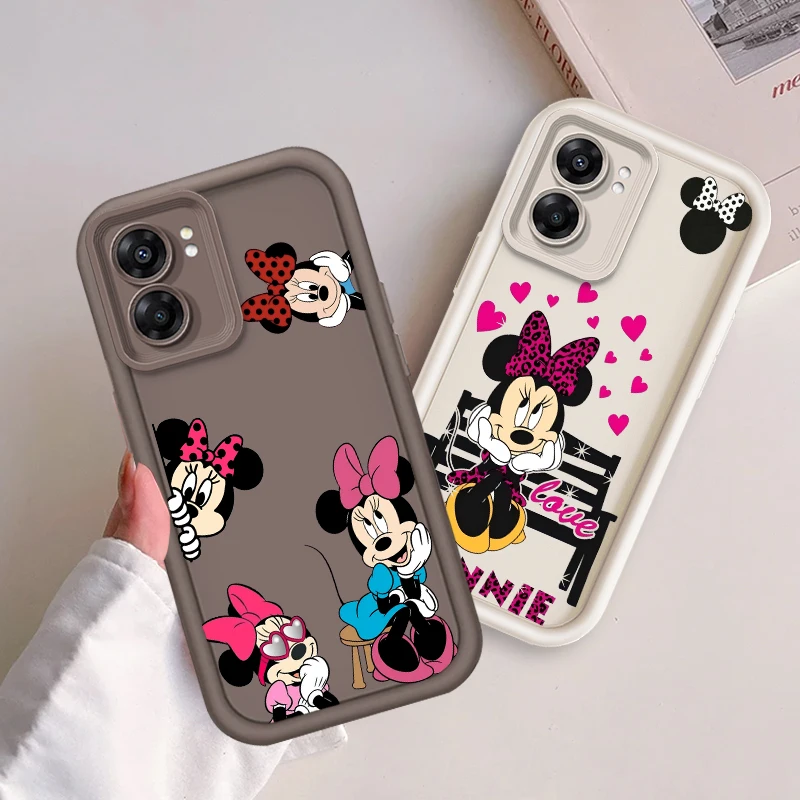 

Disney Minnie Cute Cartoon For OPPO A98 A78 A94 A76 A74 A58 A55 4G 5G A9 A53 2020 A36 Eye Ladder Cover Capa Fundas Phone Case