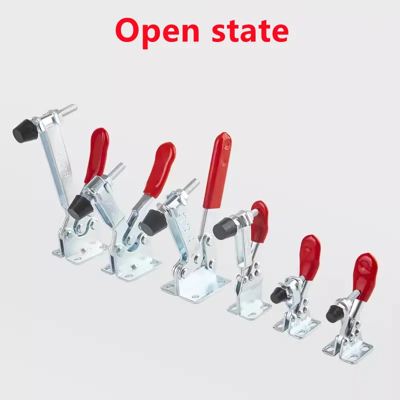 2Pcs Horizontal Toggle Clamp GH-201/201B/201C Quick-Release Clamps Set Heavy Duty Vertical Toggle Clip Woodworking Hand Tool image 3