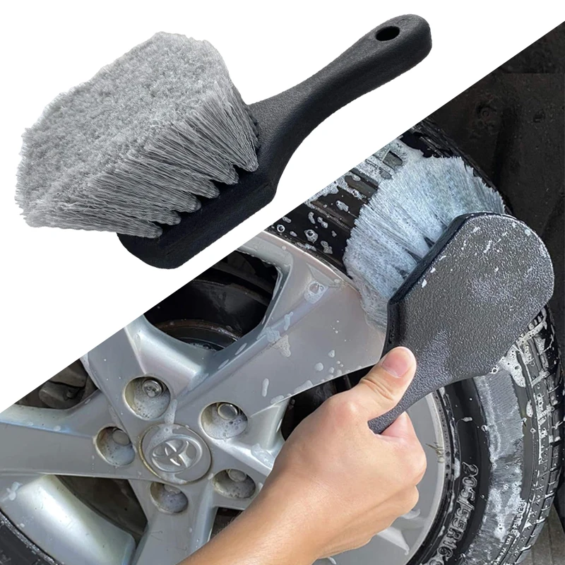 Thickening Car Wheel Hub Cleaning Brush Short Handle Tire Washing Brushes Gap Detail Brush For Automobile Cleaning Accessories