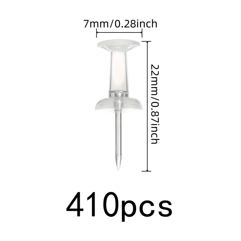 Invisible Bulletin Board Pins 410 pcs, Reusable Durable, Easy Push Sharp Pin, for School Notice Board