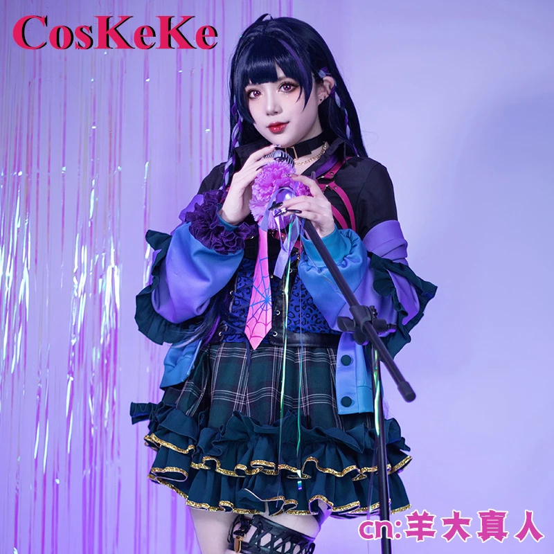 CosKeKe Meloco Kyoran Cosplay Anime Vtuber Nijisanji XSOLEIL Kostüm Süße Nifty Schöne Kleid Halloween Party Rolle Spielen Kleidung