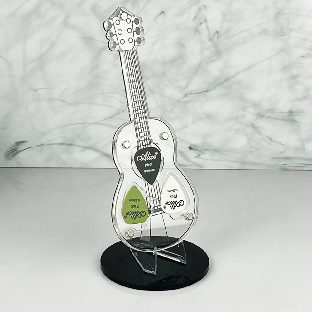 Acrylic Guitar Pick Holder Pick Storage Rack Guitar Pick Rack for Picks Storage and Display Gift for Guitar Player Guitarist