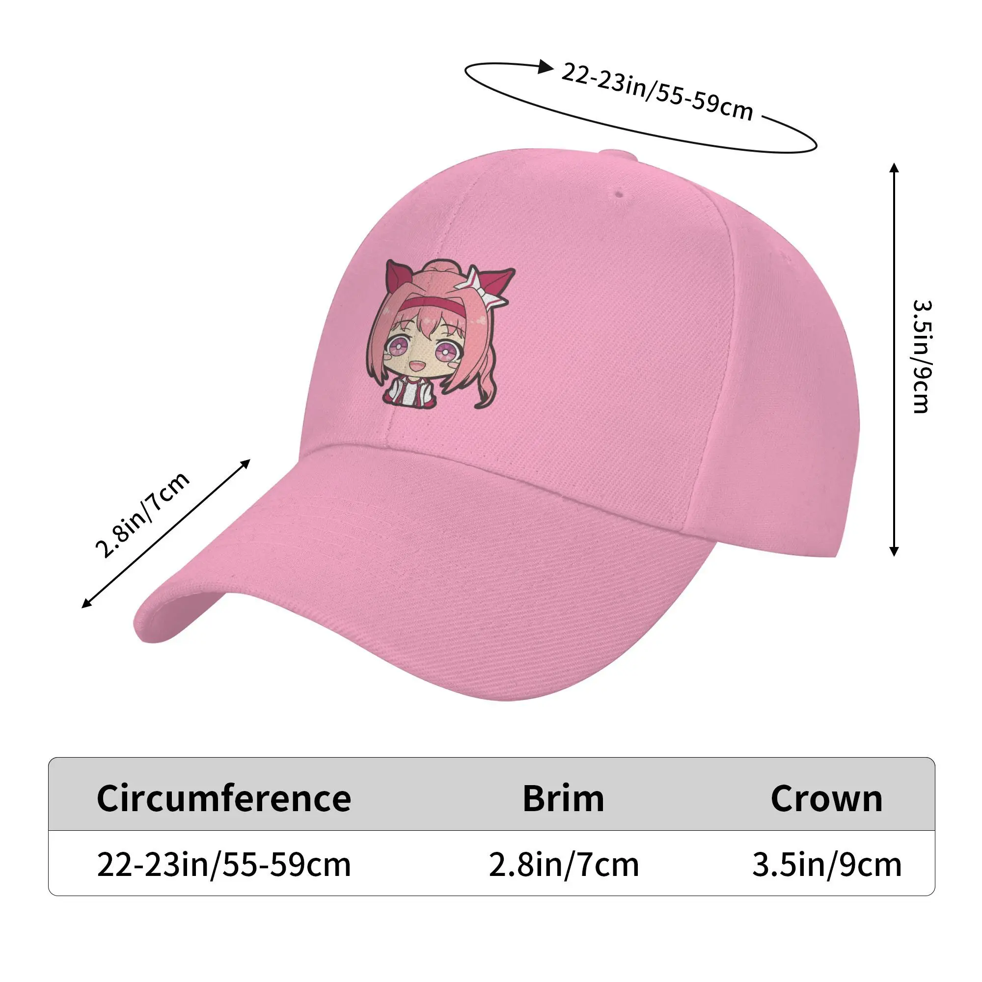 الرجال النساء UmaMusu Haru Urara Uma Musume القبعات الهيب هوب قبعات البيسبول Snapback قبعات القبعات قبعات للحماية من الشمس قابل للتعديل قبعة صيد