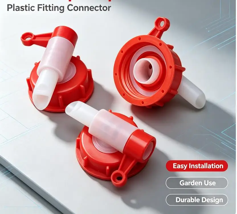 1Pcs Replacement Outlet Tap Valve 55mm Threads Pouring Tap Spout For Canisters 52-55mm Plastic IBC Drain Valve