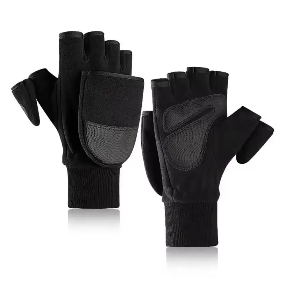 AliExpress NONE Fingerless Polar Fleece Gloves Mittens  Windproof Thermal Anti Slip Touch Screen Gloves  for Cycling Driving Hiking