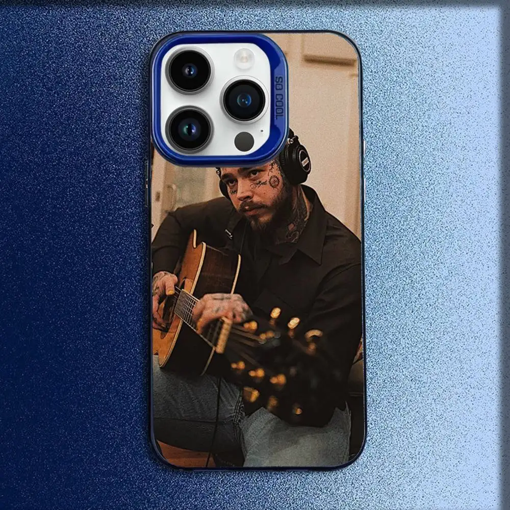 حافظة هاتف Post Singer M-Malone لهاتف iPhone 17,16,15,14,13,12,11,Pro,Max,Plus,E,SE4,Air,Mini Blue IMD Box
