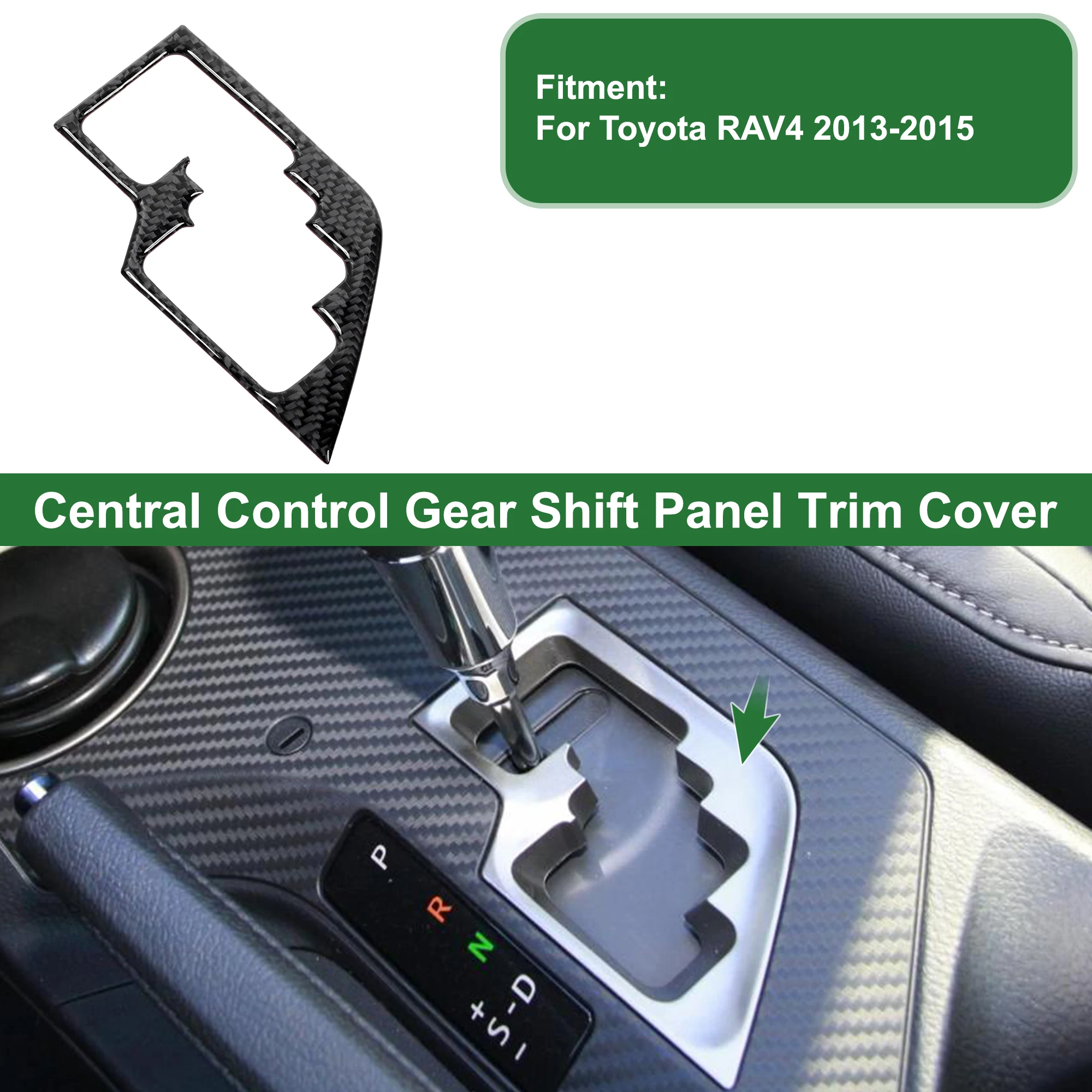 

UXCELL Central Control Gear Shift Panel Trim Cover for Toyota RAV4 2013-2015 Black