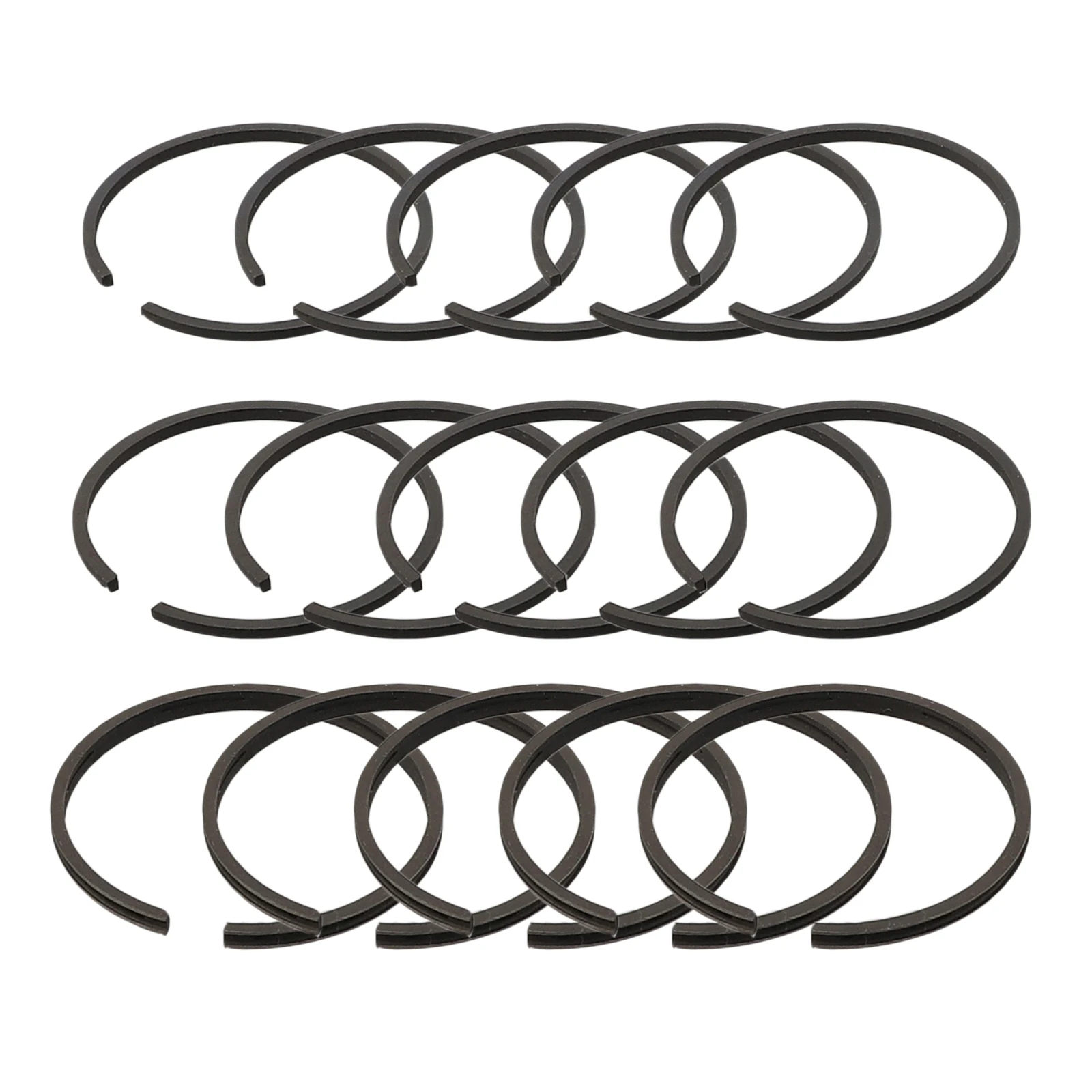 

Replacement Air Compressor Piston Rings 15pcs for 48mm Cylinder featuring Both Gas and Oil Rings for Maintenance