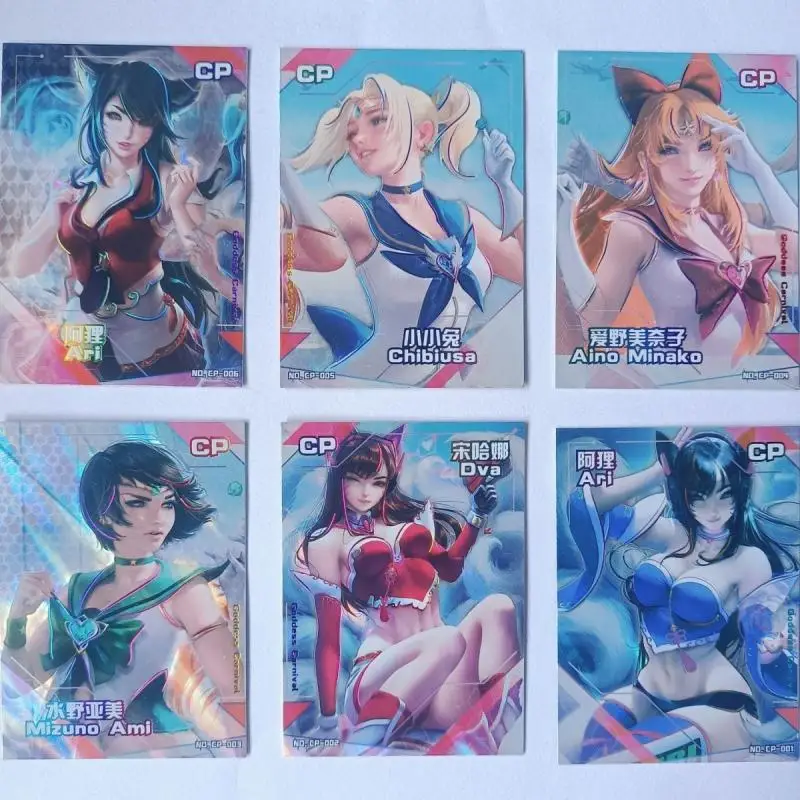 Anime Goddess Story Rare Cpur Ssr Color Foil Card Ahri Android 18 Bulma Collection Game Toy Solitaire Christmas Birthday Gift