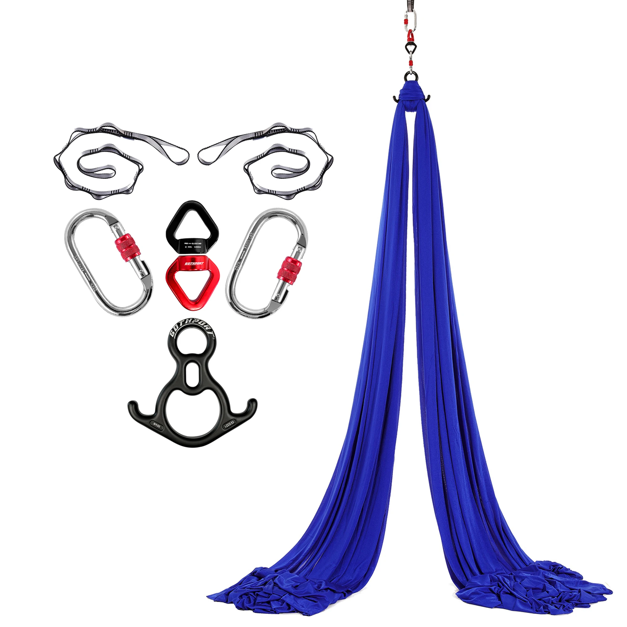 

Professional Grade 100% Nylon Premium Flying Swing Yoga Hammock Aerial Silks Equipment Set