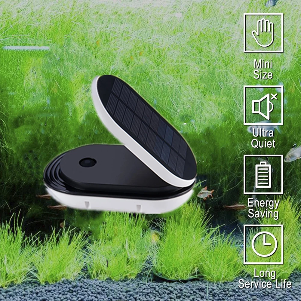 Solar Air Pump with Pipe Air Bubble Stones Solar Power Pond Fish Tank Oxygenator Portable Oxygen Aerator for Fish Tanks Aquarium