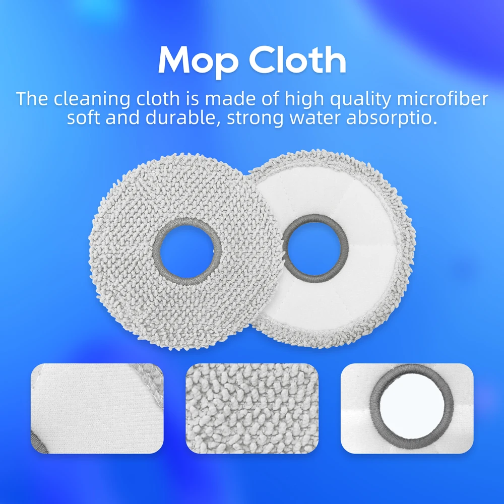 Compatible For ECOVACS DEEBOOT T30 OMNI / T30 PRO OMNI Spare Parts Main Side Brush Hepa Filter Mop Cloth Dust Bag Consumables view 6