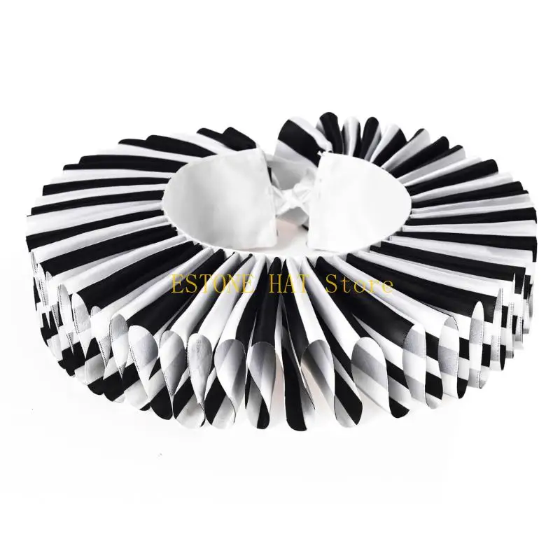 

49MF полиэстер в викторианском стиле с гофрированными шейными воротниками и манжетами на запястьях для театральных представлений