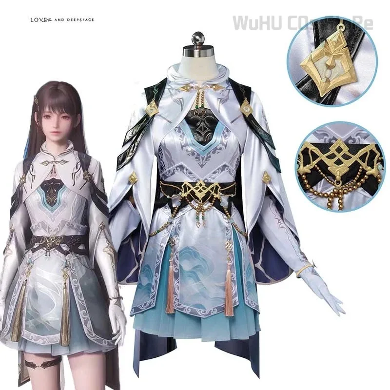 ملابس بطل الرواية من Love and Deepspace زي Mc زي القتال اليومي ملابس تنكرية للهالوين بدلة نسائية فاخرة؛ 2، r'6؛ t. #2