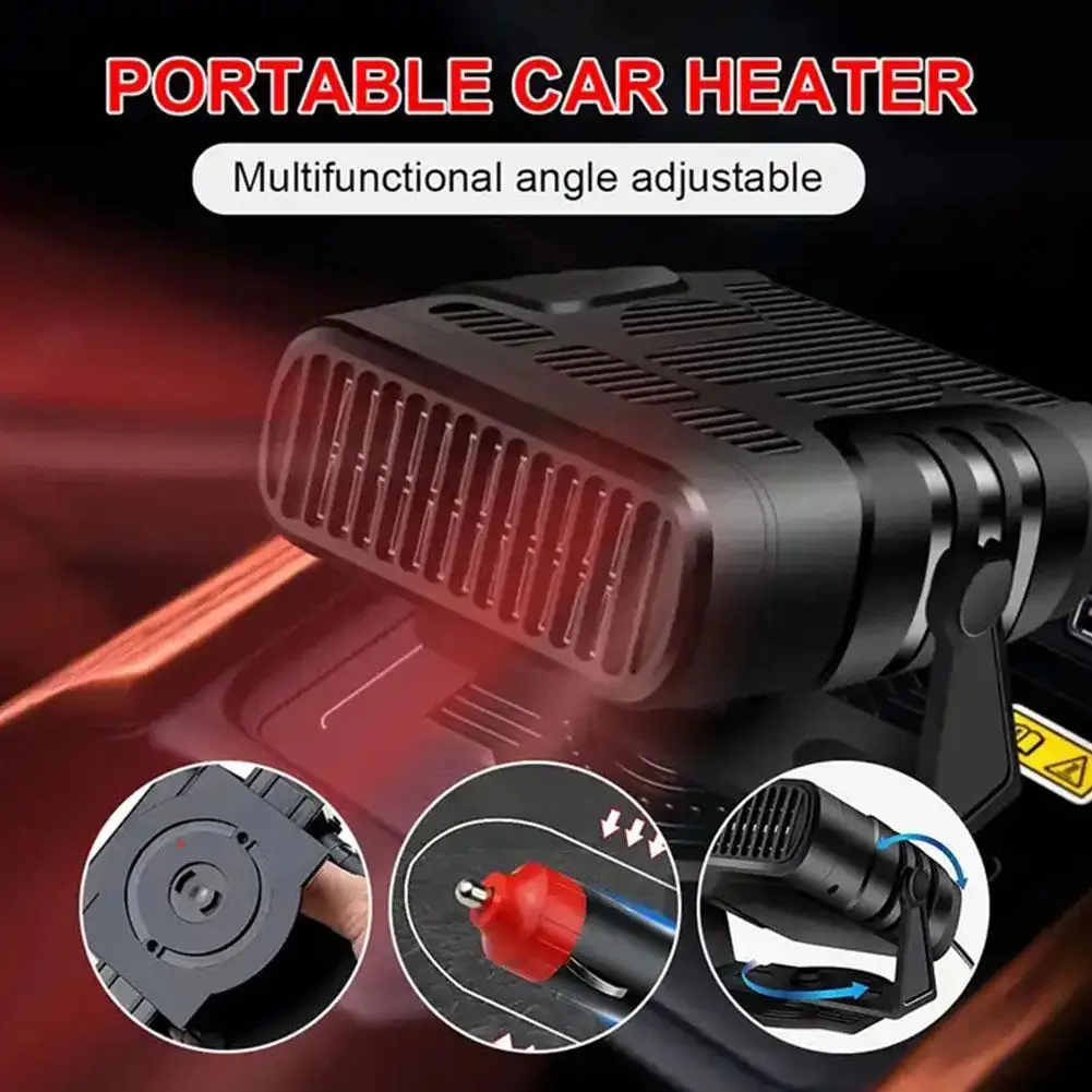 Portable Car Heater Car 12V Heater 24V Car Heater Windshield Automatic Defogging Defrost Heater Fast Heating ﻿