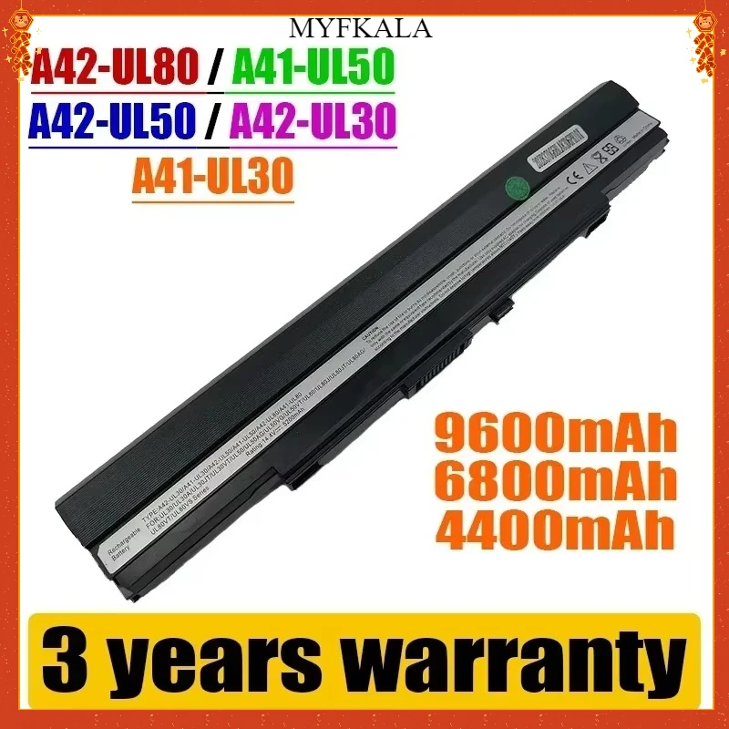 

Suitable for ASUS 9600mAh U53F U53J U53JC U52F U43F U43J U43JC U33JC U33J UL80Vt UL50Vt UL30 UL50 UL80 A42-UL30 A42-UL50