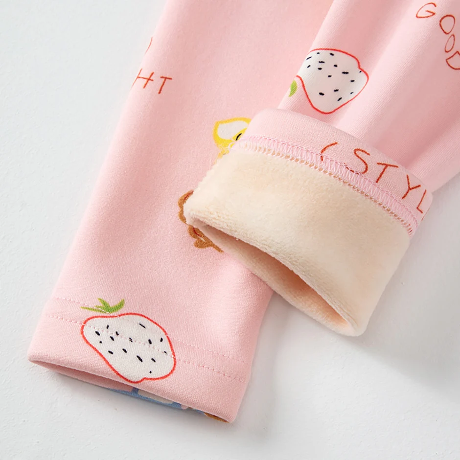 2-teiliges Herbst- und Winter-Kinder-Plüsch-dickes warmes Heim-Unterwäsche-Set für Jungen und Mädchen, lustige und niedliche Oberteile, bequeme Hosen – Detail 38
