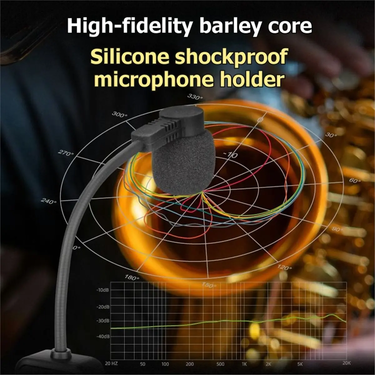 Y1269A*☀▃Saxofone Wireless Microphone Mic Saxophone Transmitter and Receiver Professional Stage Performance Sound Pickup