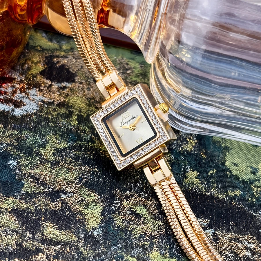 Gold Watch for Women: Square B - Jewelry Watches Vintage 评论和价格
