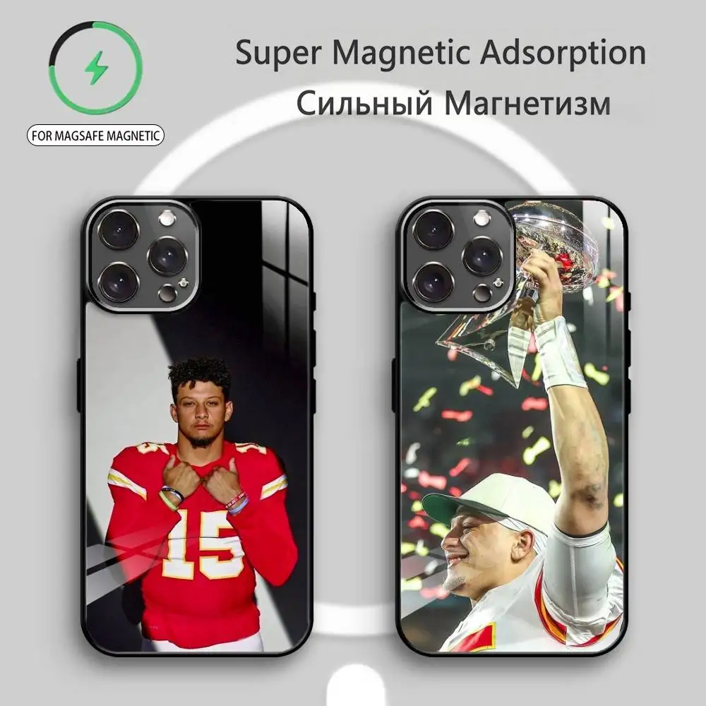 

P-Patrick Mahomes Phone Case For iPhone17,16,15,14,13,12,11 Plus,Pro Max Magnetic For Magsafe Wireless Charging
