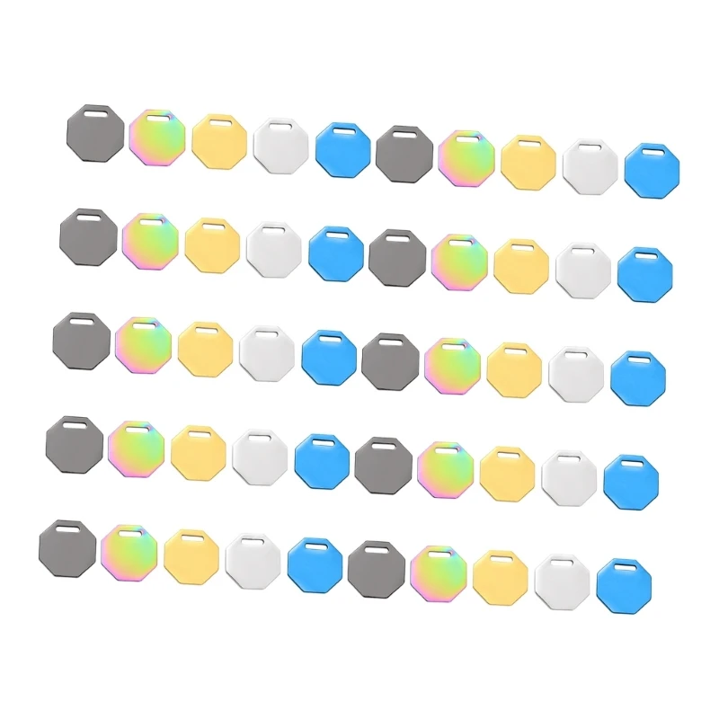  50Pcs Multipurpose Metal Blank Name Label Engravable Stainless Steel Label For Office School And Luggage Identification