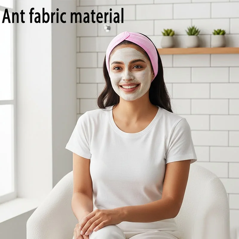 Adjustable Head Band Yoga Spa Headwear Bath Shower Makeup Wash Toweling Hair Make Up Accessories skin care tools FD05 view 6