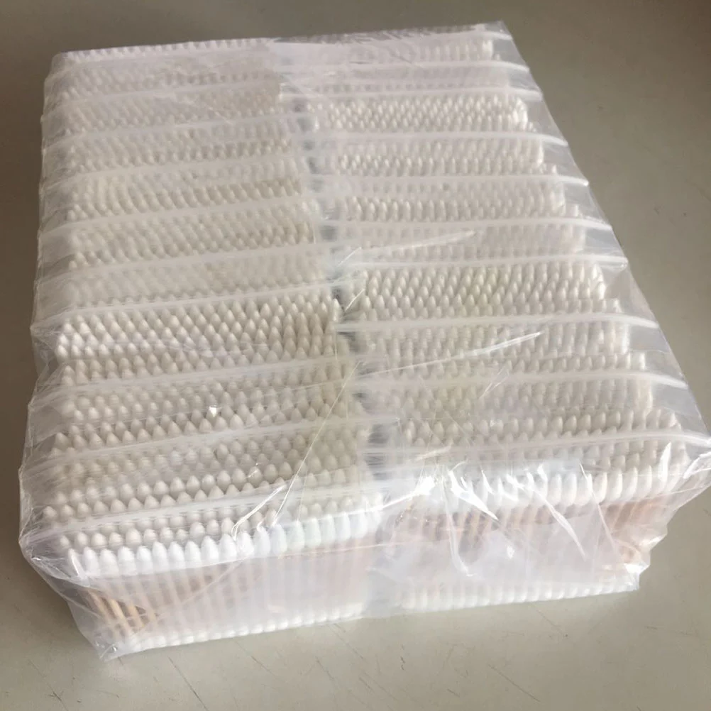 400pcs cotonetes de ponta dupla apontados redondos cotonete multiuso para limpeza de maquiagem de beleza