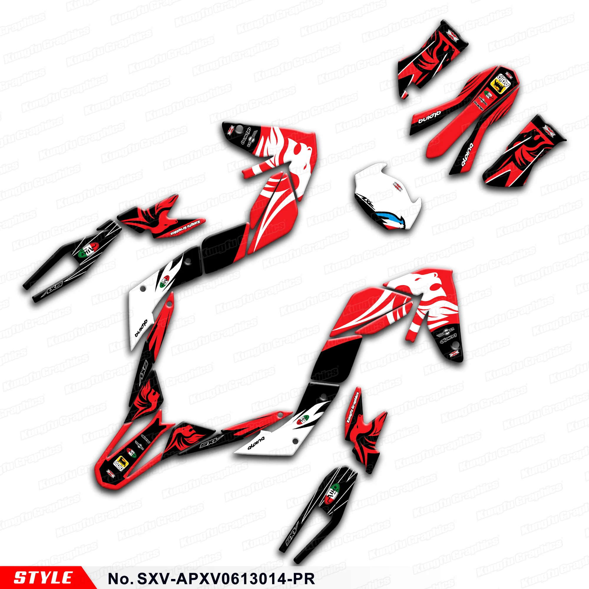 

Motorcycle Stickers Wrapping for Aprilia SXV 450 550 2006-2013, SXV-APXV0613014-PR