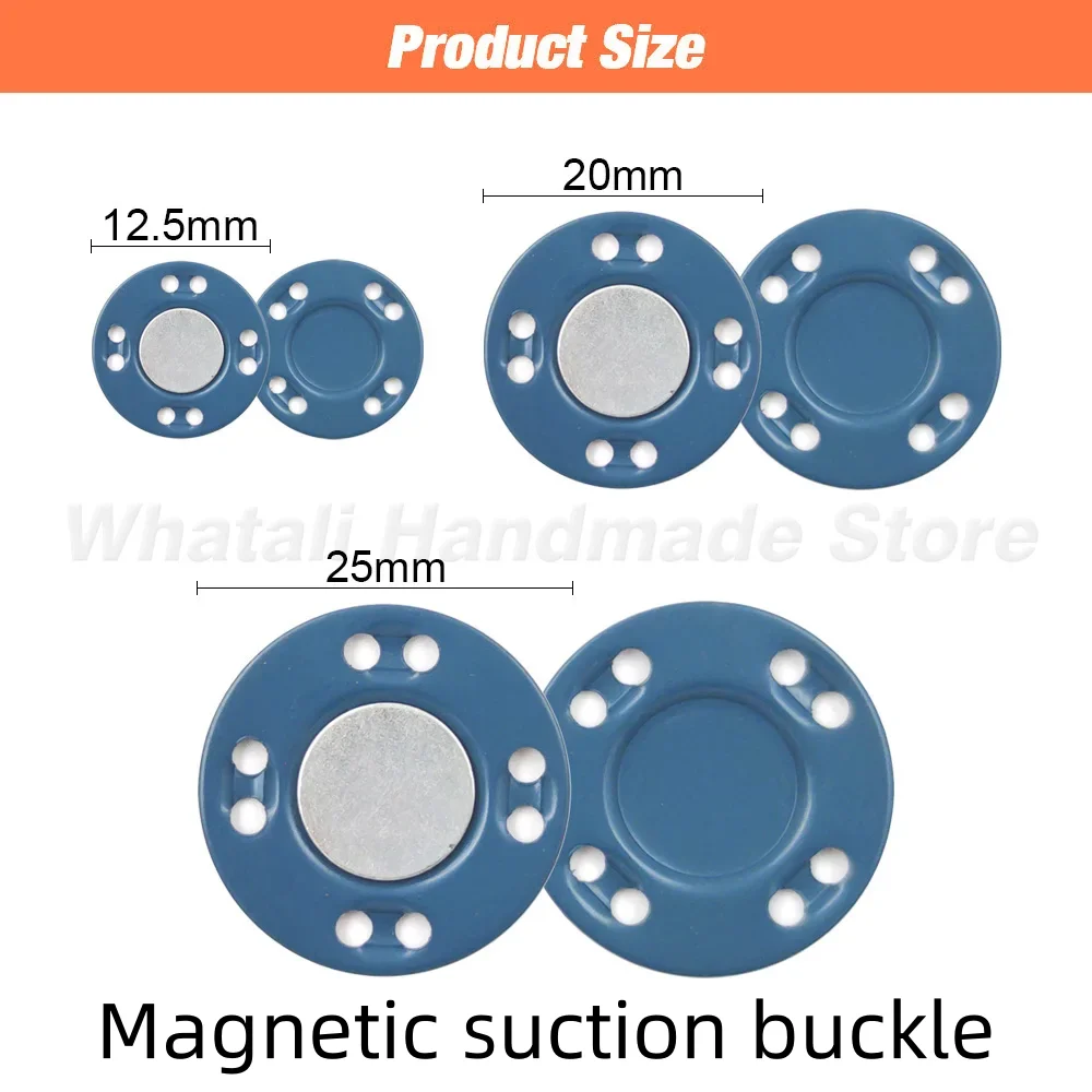 Magnetic Buckle, Jacket, Bag, Magnet Stone Button, Metal Hidden Buckle, Colored Mother Button, Eight Holes, Ultra-thin Hand Sewn