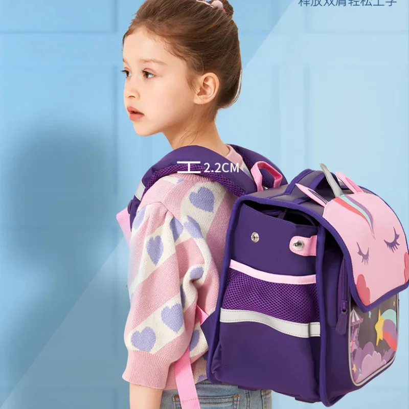 Mochilas escolares impermeables para niños y niñas, mochila ortopédica japonesa para escuela primaria