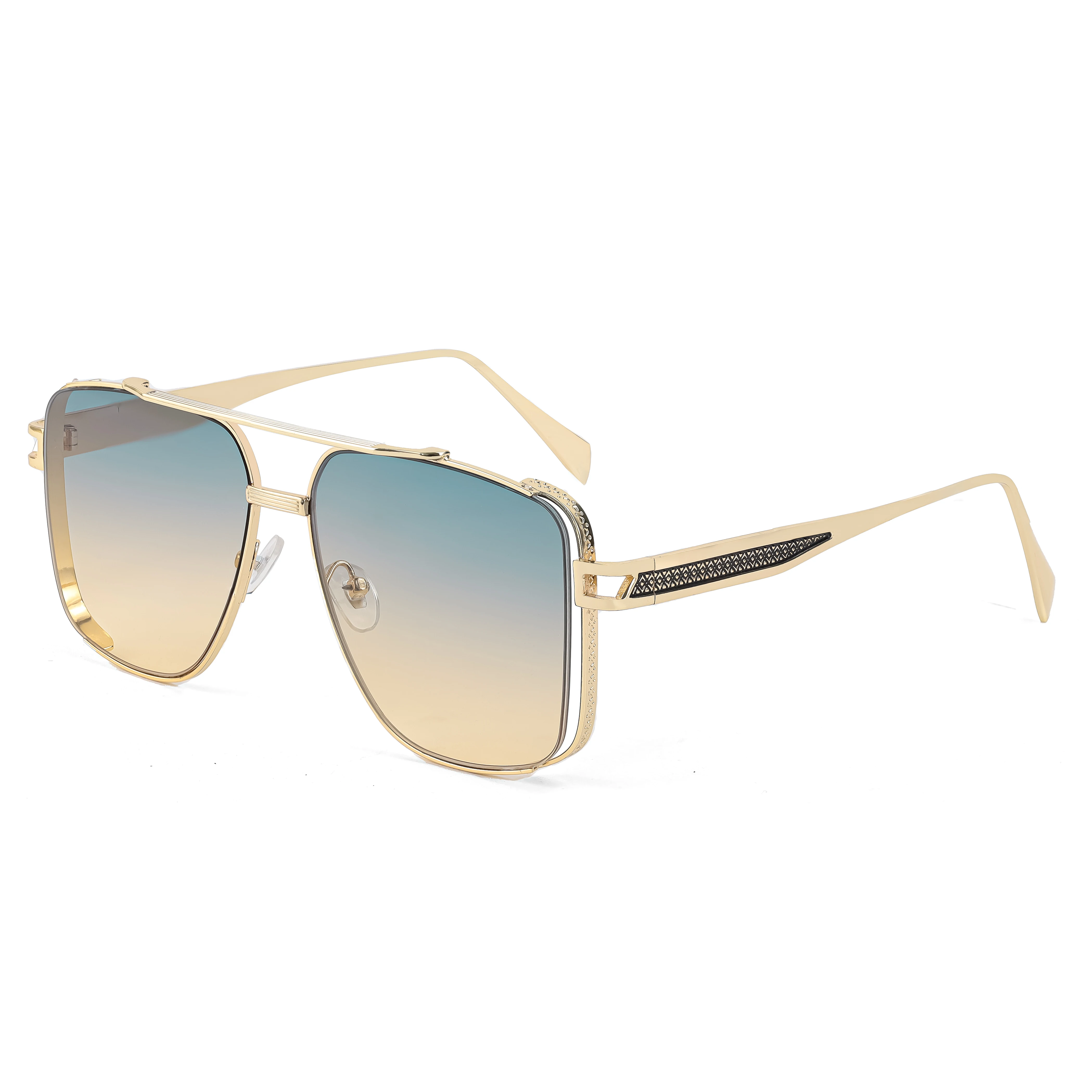 New Polarized Gradient Square Metal Frame Men's Sunglasses Fashion Vintage Women Sun Glasses UV400 Driving Fishing The Best Gift image 4