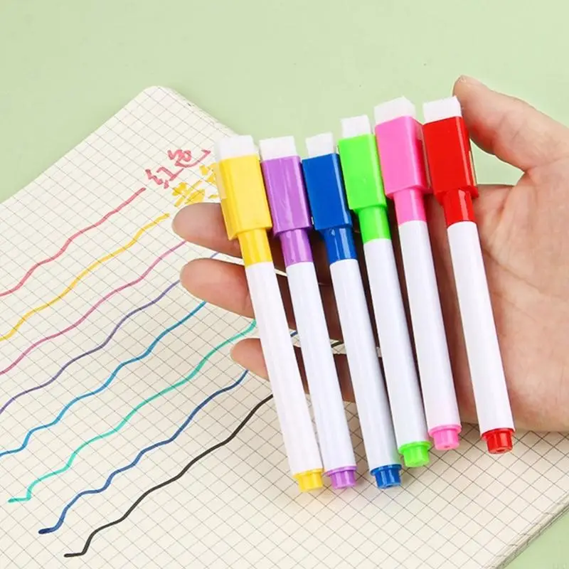 

20 Pcs Whiteboard Pens Quick-Drying Whiteboard Markers Erase Marker with Eraser Caps for Office School and Home Use K1KF