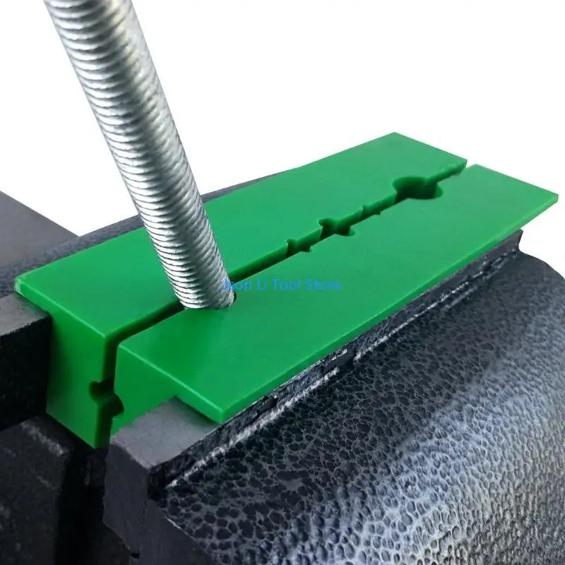 Y08D Concave cho băng ghế công cụ Vise Vice Pads Multi-Groove Design mềm Grip Jaw Vise Vise Jaw Pads