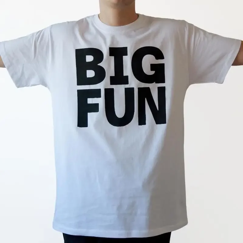 Iconic BIG FUN T Shirt 100 Organic Cotton Screen by Hand Slogan Heathers 90s Movie Nostalgia