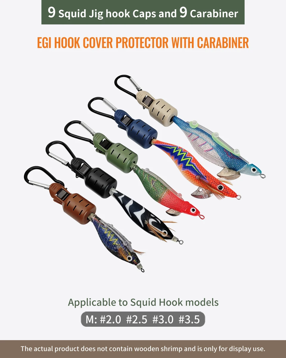 Squid jig hook protector covers