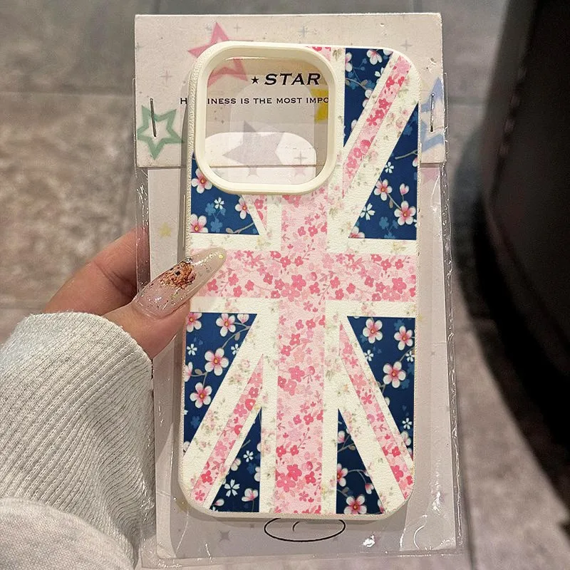 

Floral Flag Pattern Lichee leather pattern Phone Case For iPhone 17 16e 16 15 14 13 12 11 Air Pro Max Plus X XR XSMax Shockproof