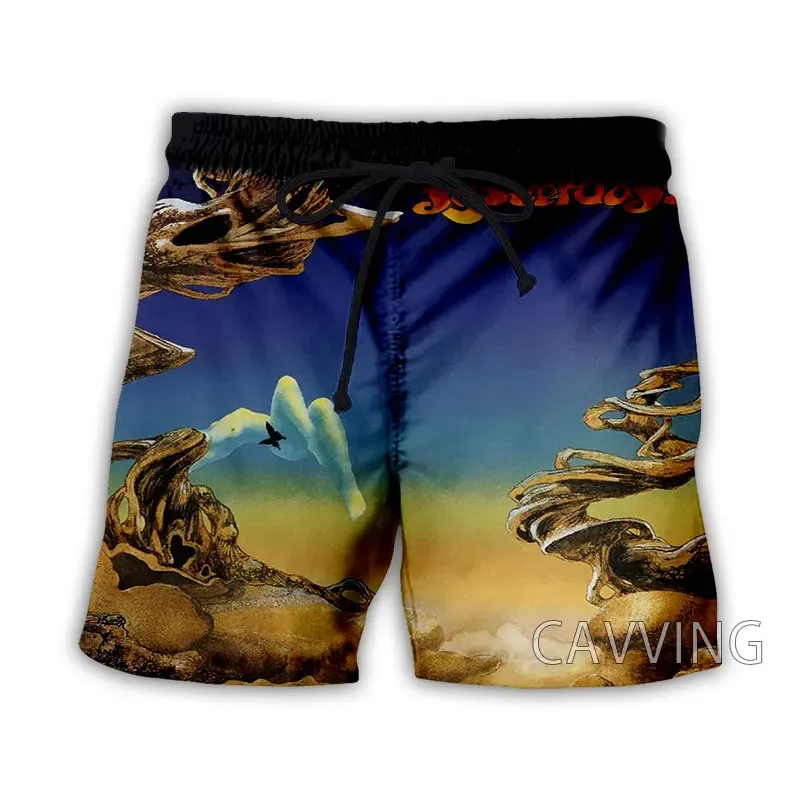 New Fashion 3D Print YES Band Summer Beach Shorts  Streetwear Men Quick Dry Vacation Casual Shorts for Women/Men  H02