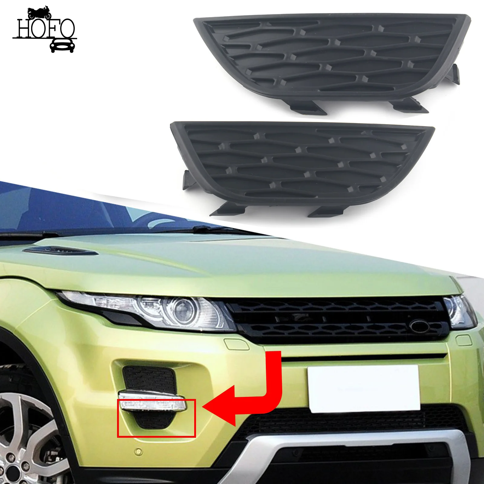 

Front Bumper Fog Lamp Bezel Frame For Land Rover Range Rover Evoque 2012-2015 LR027866 Light Grille Bezel Cover Hood ﻿