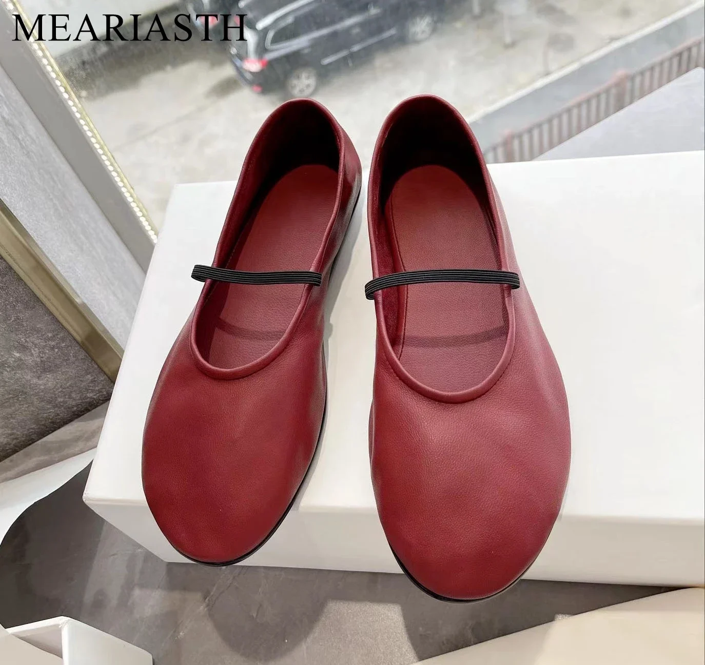 brand-new-ballet-flats-shoes-women-black-red-white-leather-chic-elastic-strap-mary-jane-ballerina-shoes-high-quality