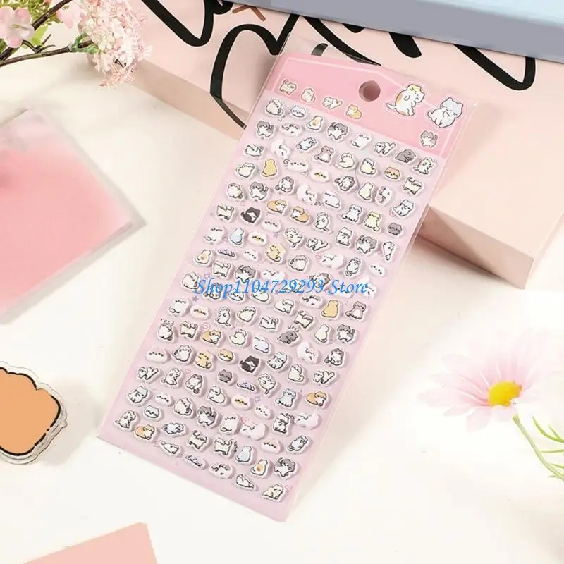 

Y2GD Маленькая наклейка Многоразовая крошечная наклейка Скрапбукинг Декоративная пухлая наклейка