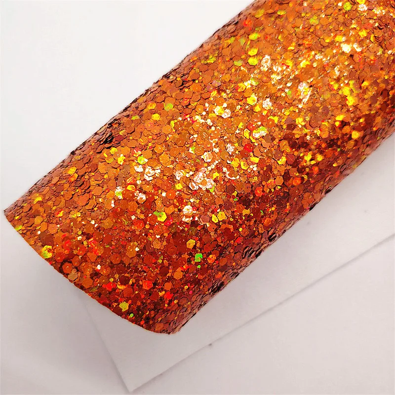 Fogli di pelle Glitter grosso iridescente Sparkle Glitter vinile feltro supporto ecopelle per rotoli di fogli di fiocco artigianale fai da te Q1845