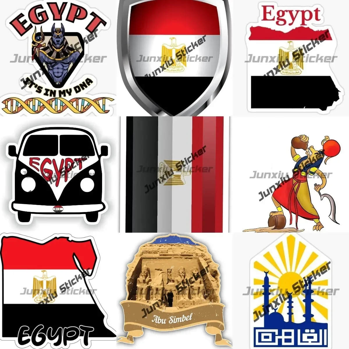 

Cairo Egypt Emblem Sticker Egyptian Goddess Sekhmet Decal Abu Simbel Car Stickers Decoration Accessories Occlusion Scratch Decor